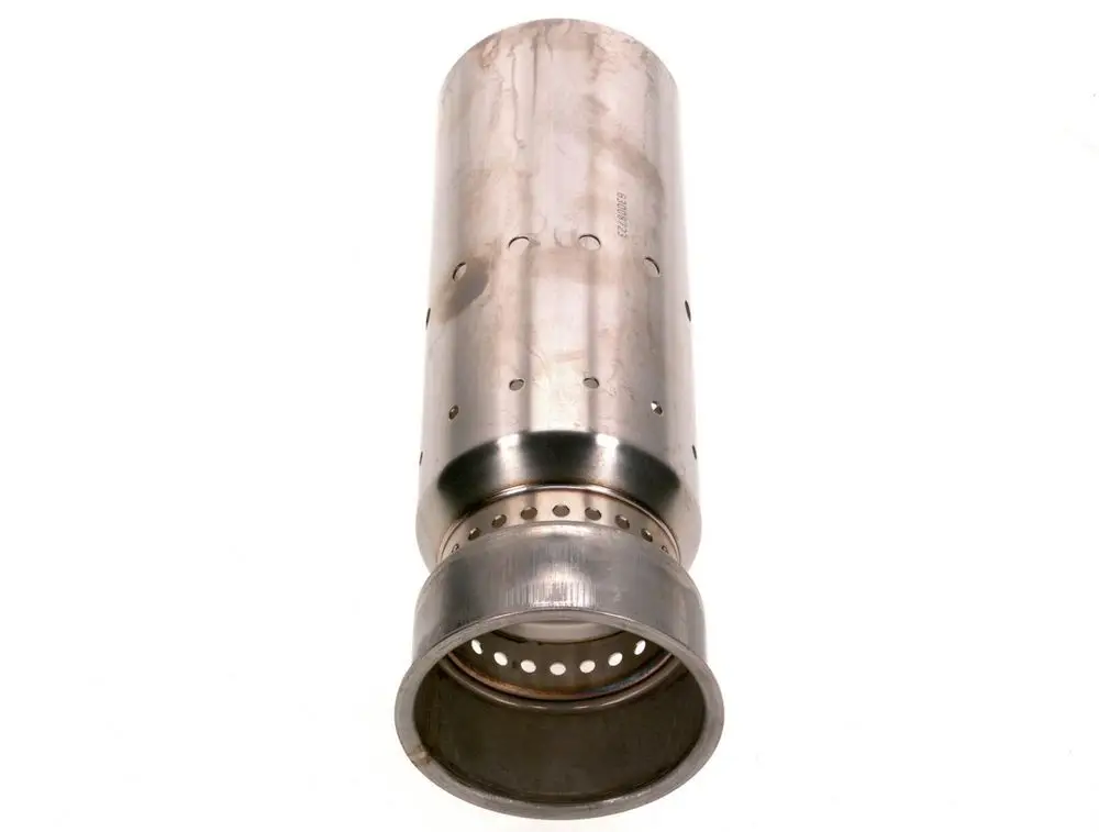 Bosch Brennerrohr aus Metall, zylinderförmig mit mehreren Löchern an der Seite und einem offenen Ende.